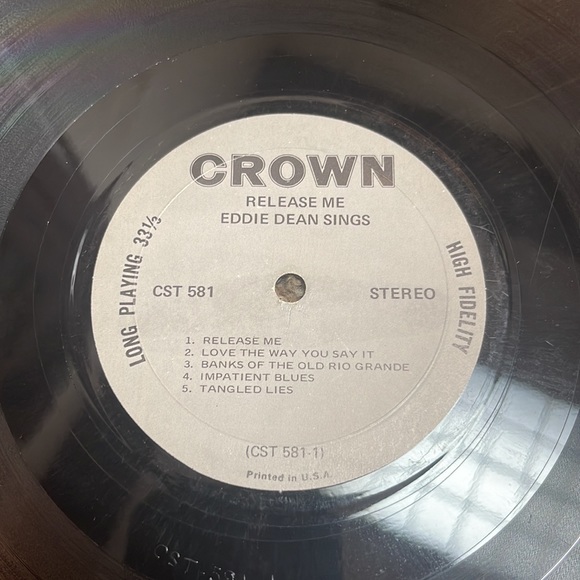 Eddie Dean Sings Release Me Vintage vinyl LP record - Picture 6 of 6